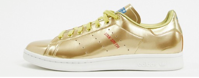 stan smith metallic gold